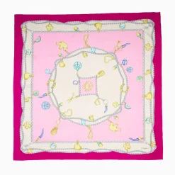 Fuchsia And Pink Silk Scarf 90 - Luchy Charms