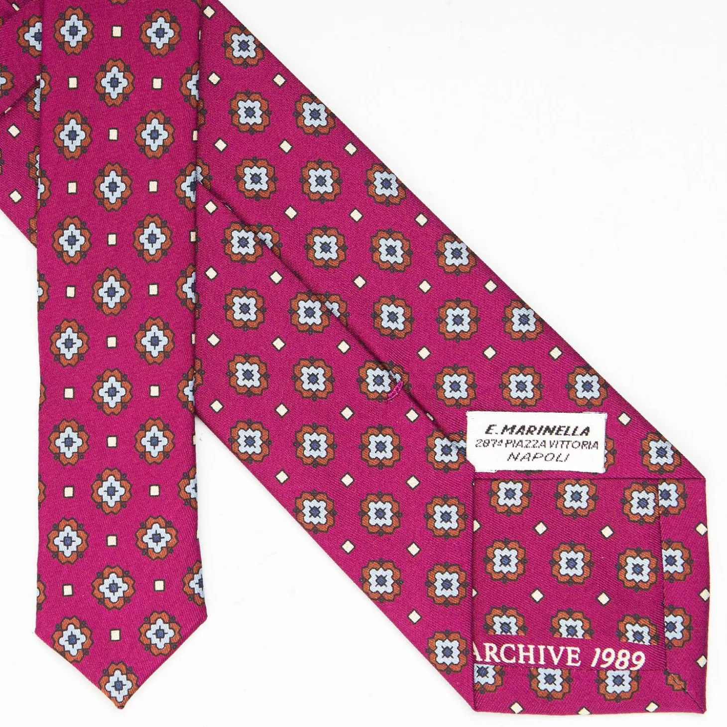 Fuchsia Archivio Collection Silk Tie 1989-06