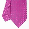 Fuchsia Sartorial Classic Silk Tie - Small Flower Pattern