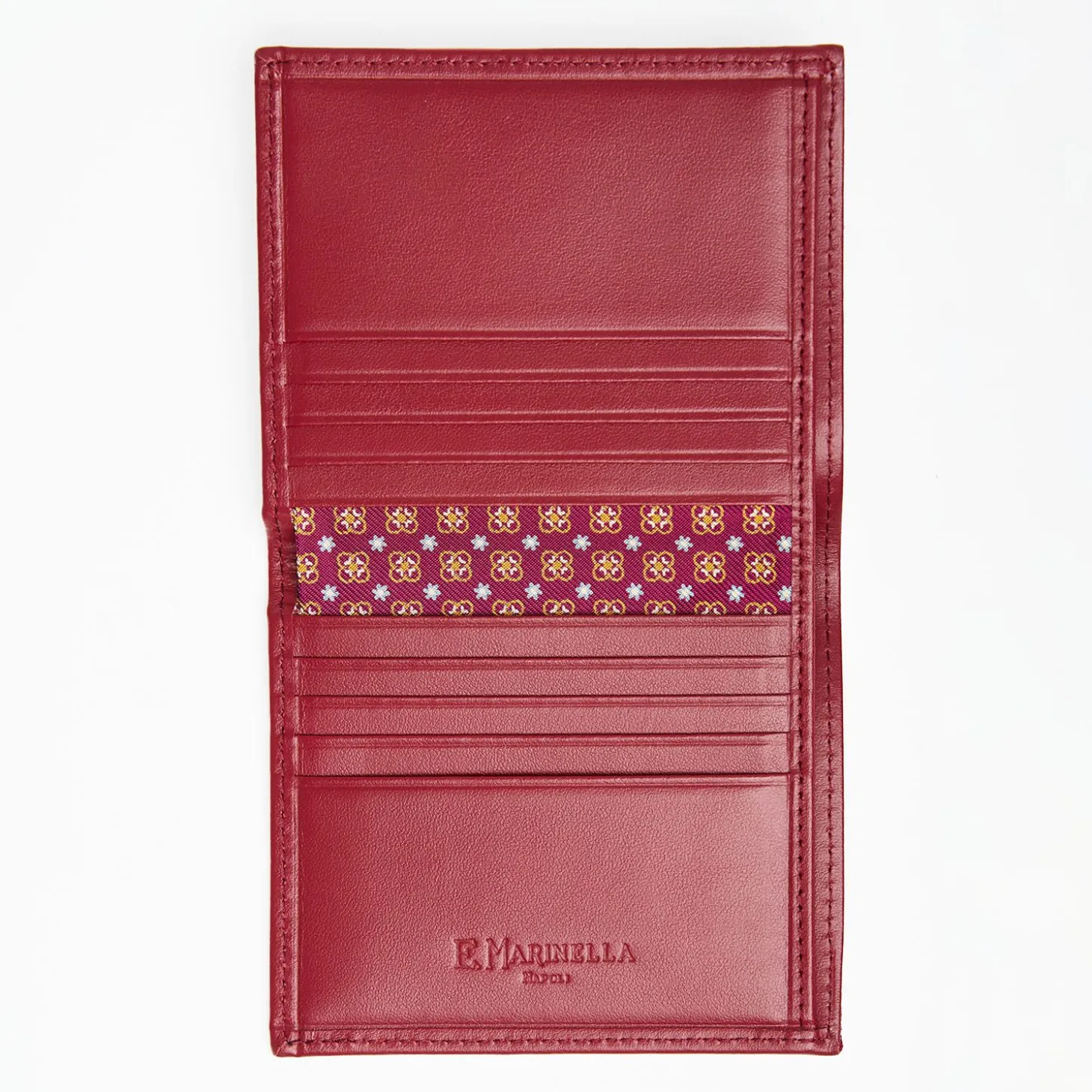 Fuchsia Small Wallet In Silk And Leather