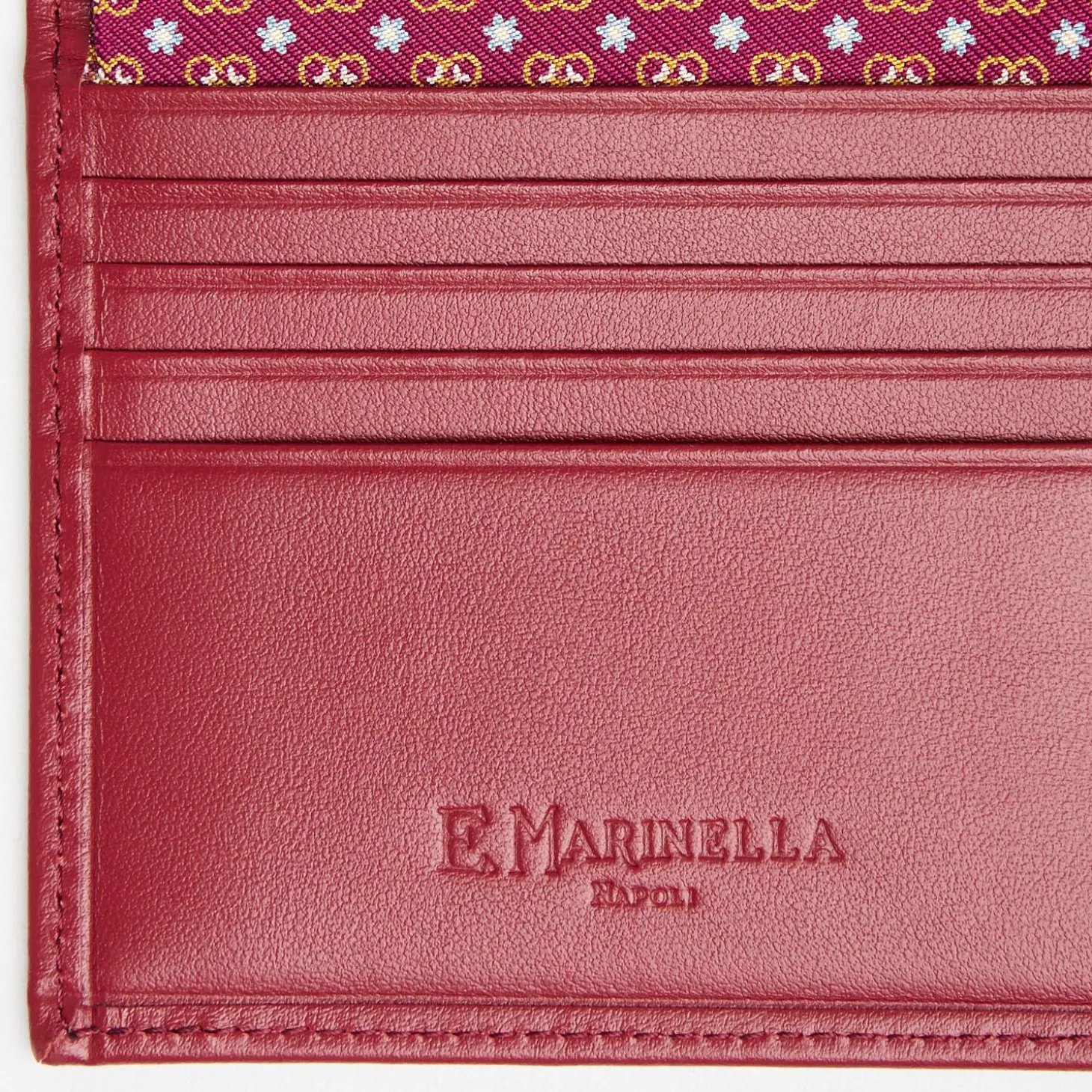 Fuchsia Small Wallet In Silk And Leather