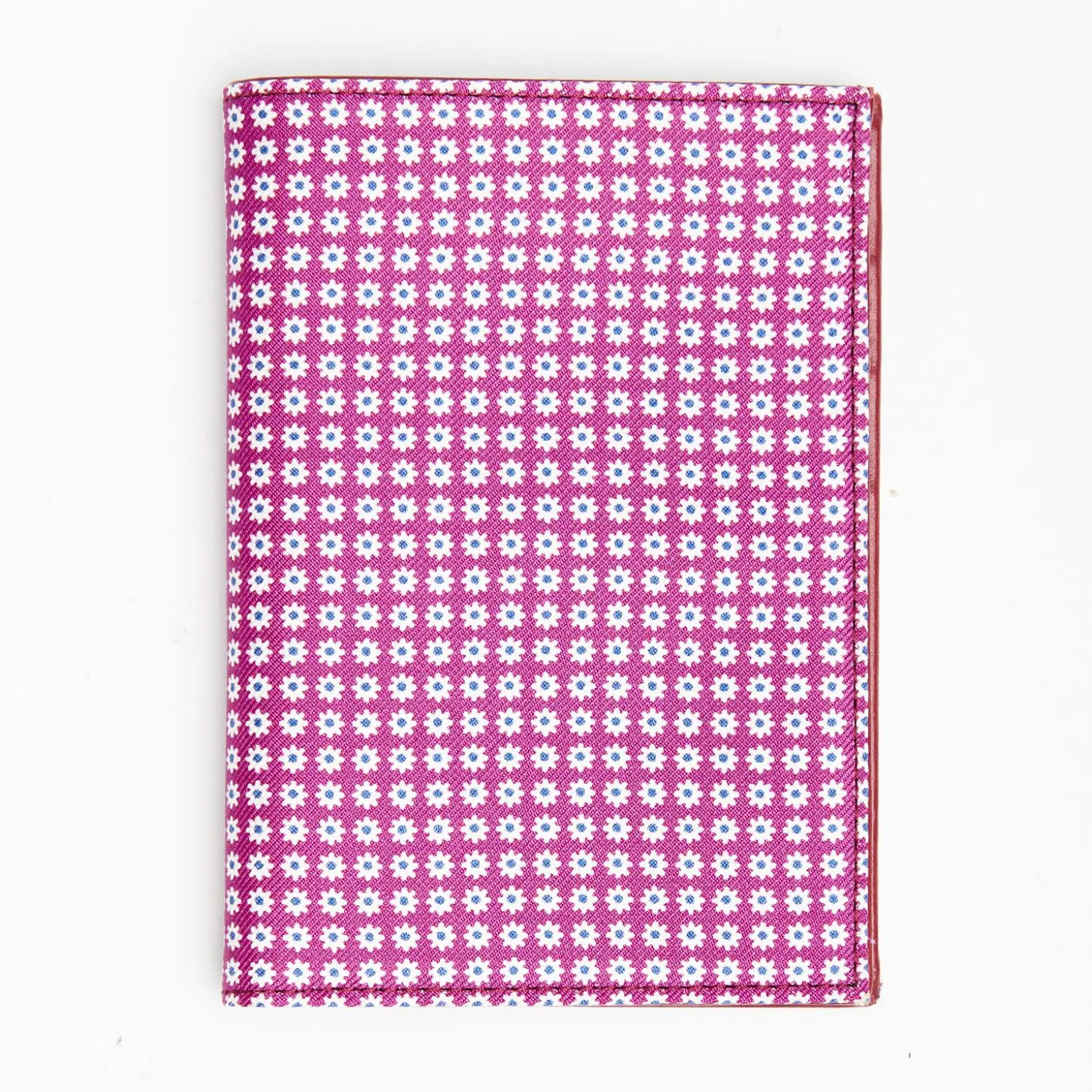 Fuchsia Vertical Wallet In Silk And Leather