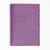 Fuchsia Vertical Wallet In Silk And Leather