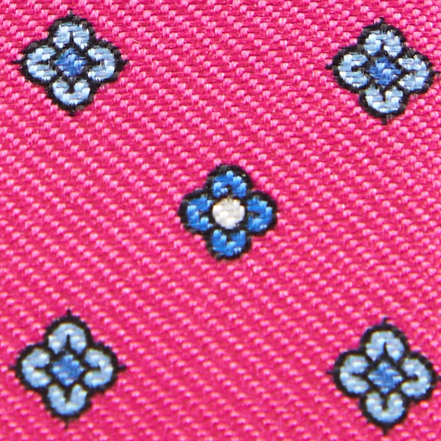Fucsia Keyfob In Silk And Leather