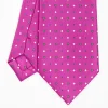 Fucsia Sartorial Classic Silk Tie - Small Flower Designs