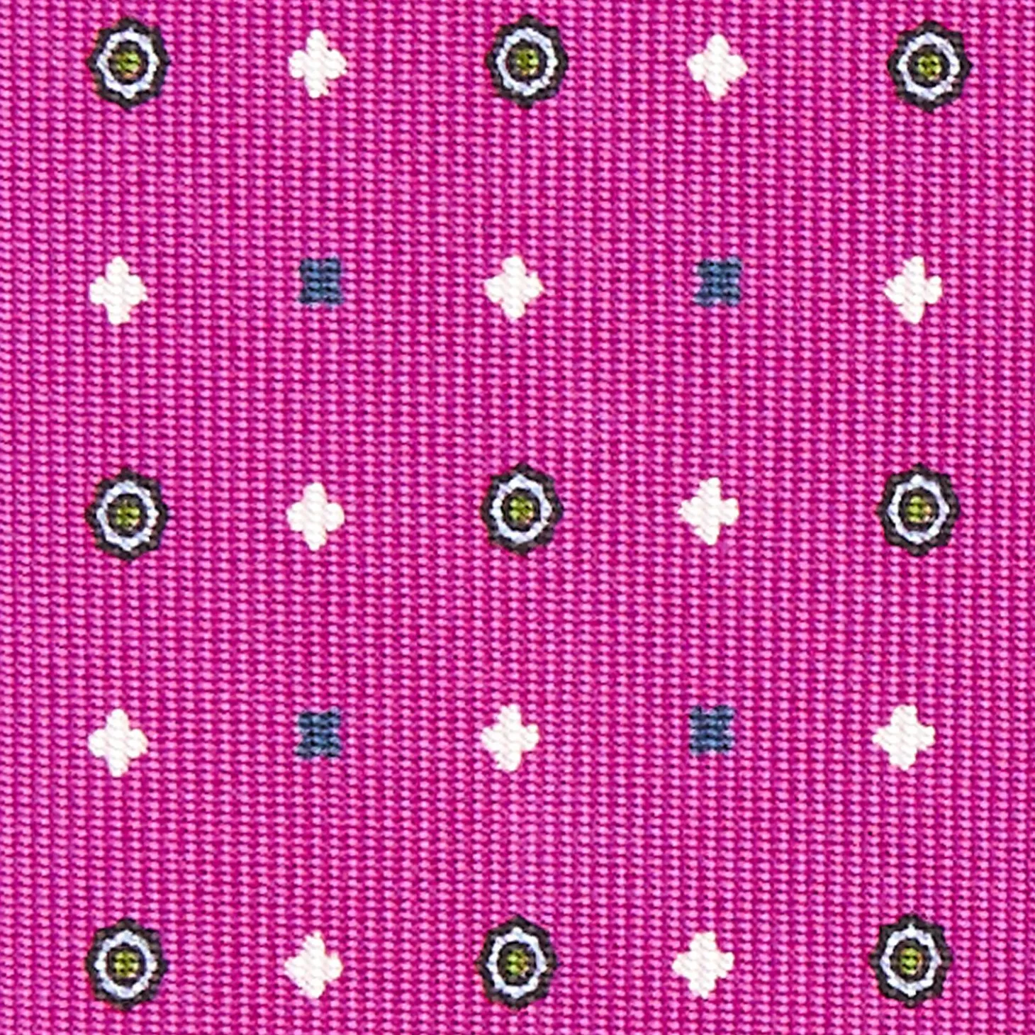 Fucsia Sartorial Classic Silk Tie - Small Flower Designs