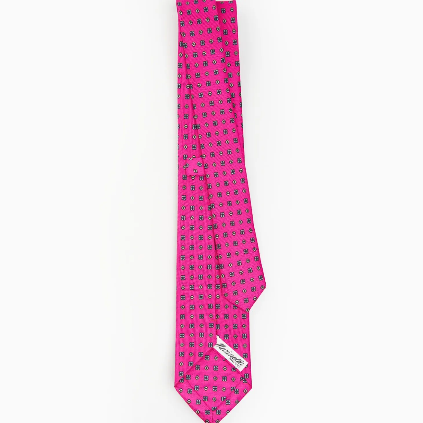 Fucsia Sartorial 7 Cm Silk Tie - Small Flower Pattern