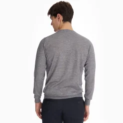 Gray Cashmere And Silk Sweater