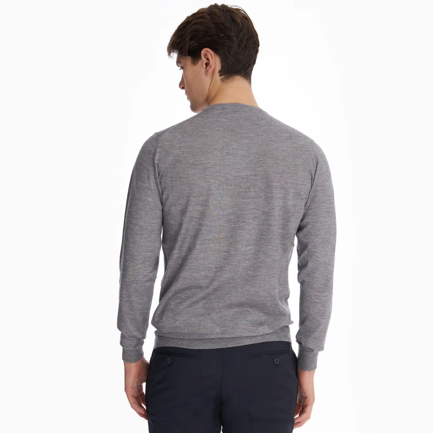 Gray Cashmere And Silk Sweater
