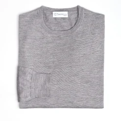 Gray Cashmere And Silk Sweater