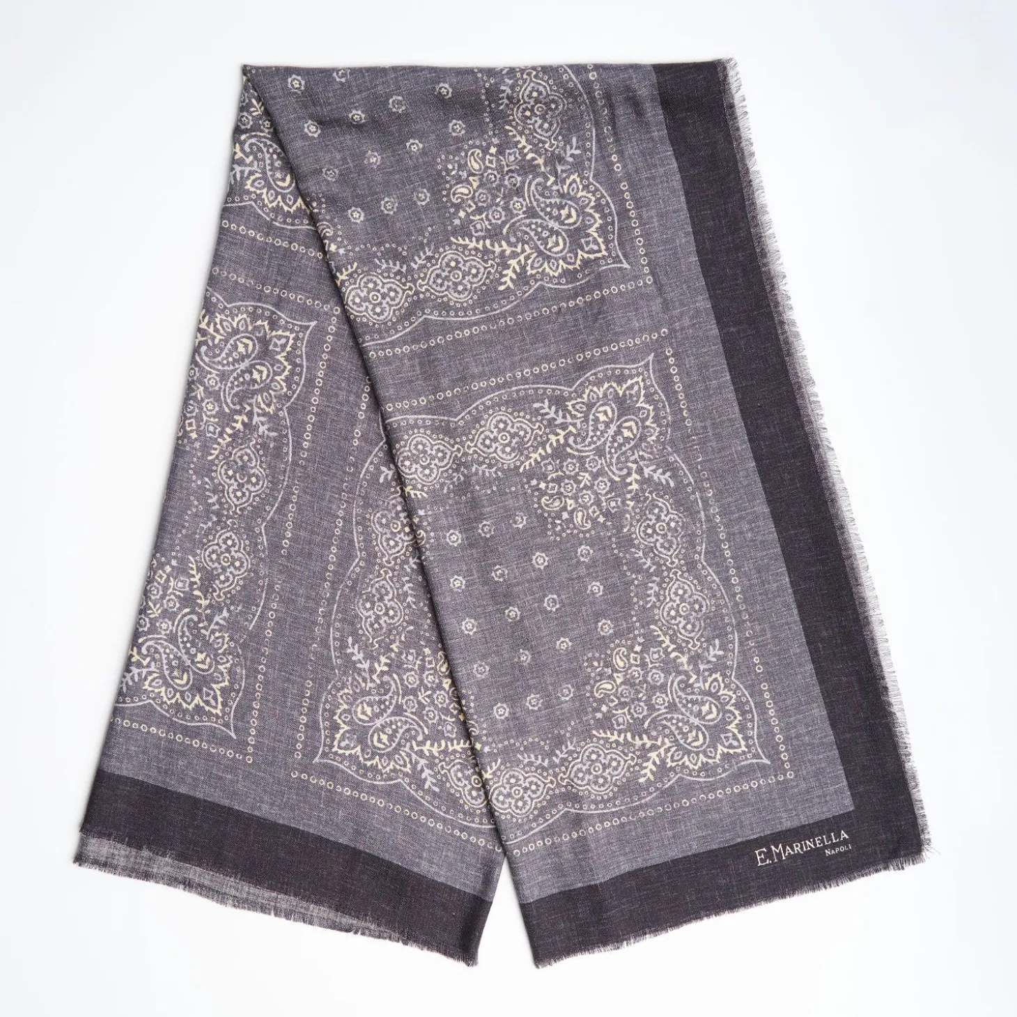 Gray Wool And Silk Stole 135