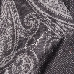 Gray Wool Stole - Paisley Pattern