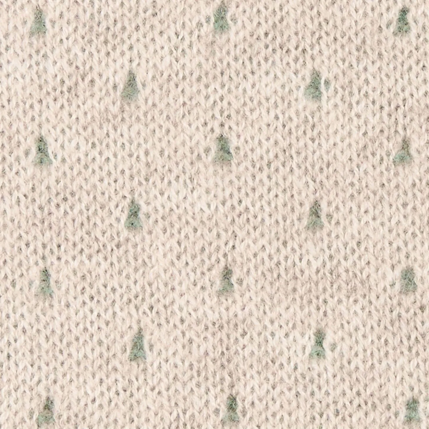 Green And Beige Dots Cashmere Neck Warmer