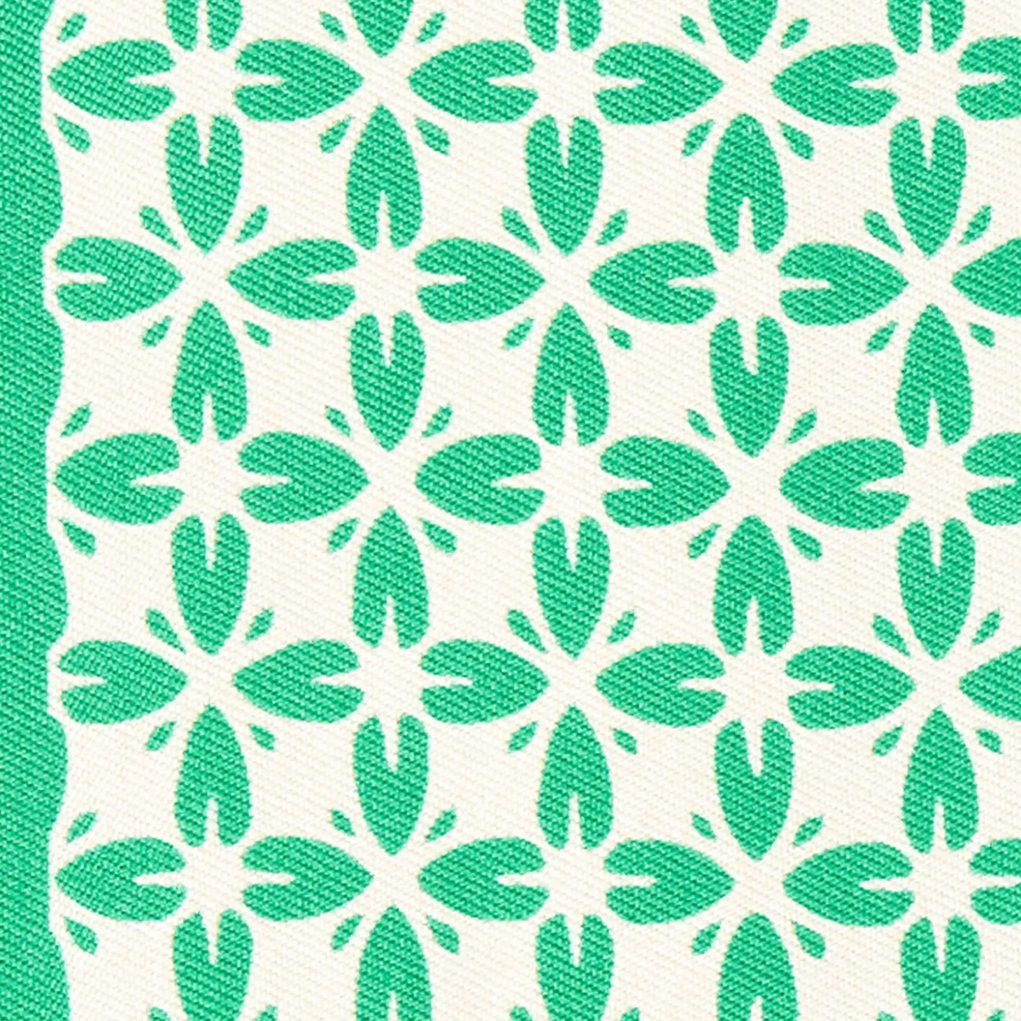 Green And Beige Silk Twilly