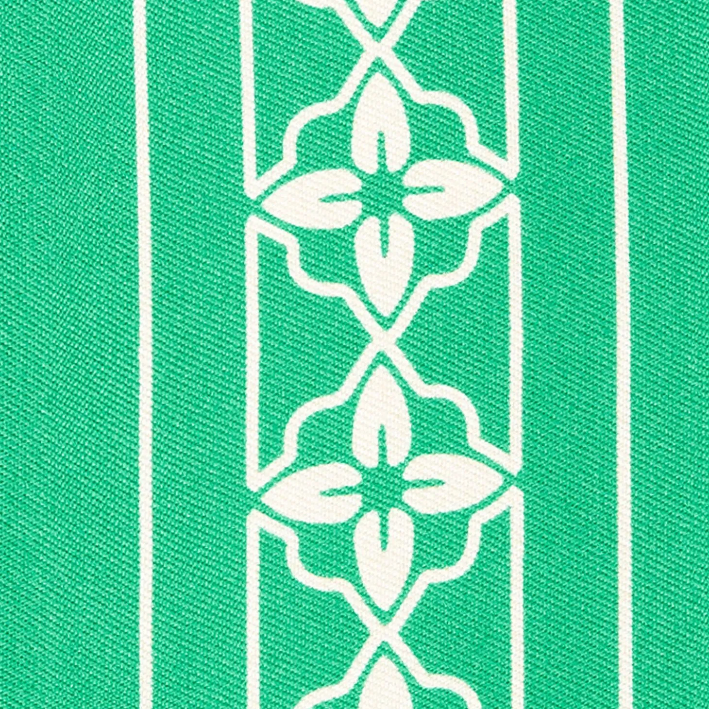 Green And Beige Silk Twilly