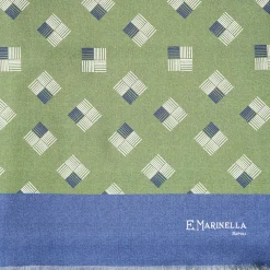Green And Blue Double Silk Scarf