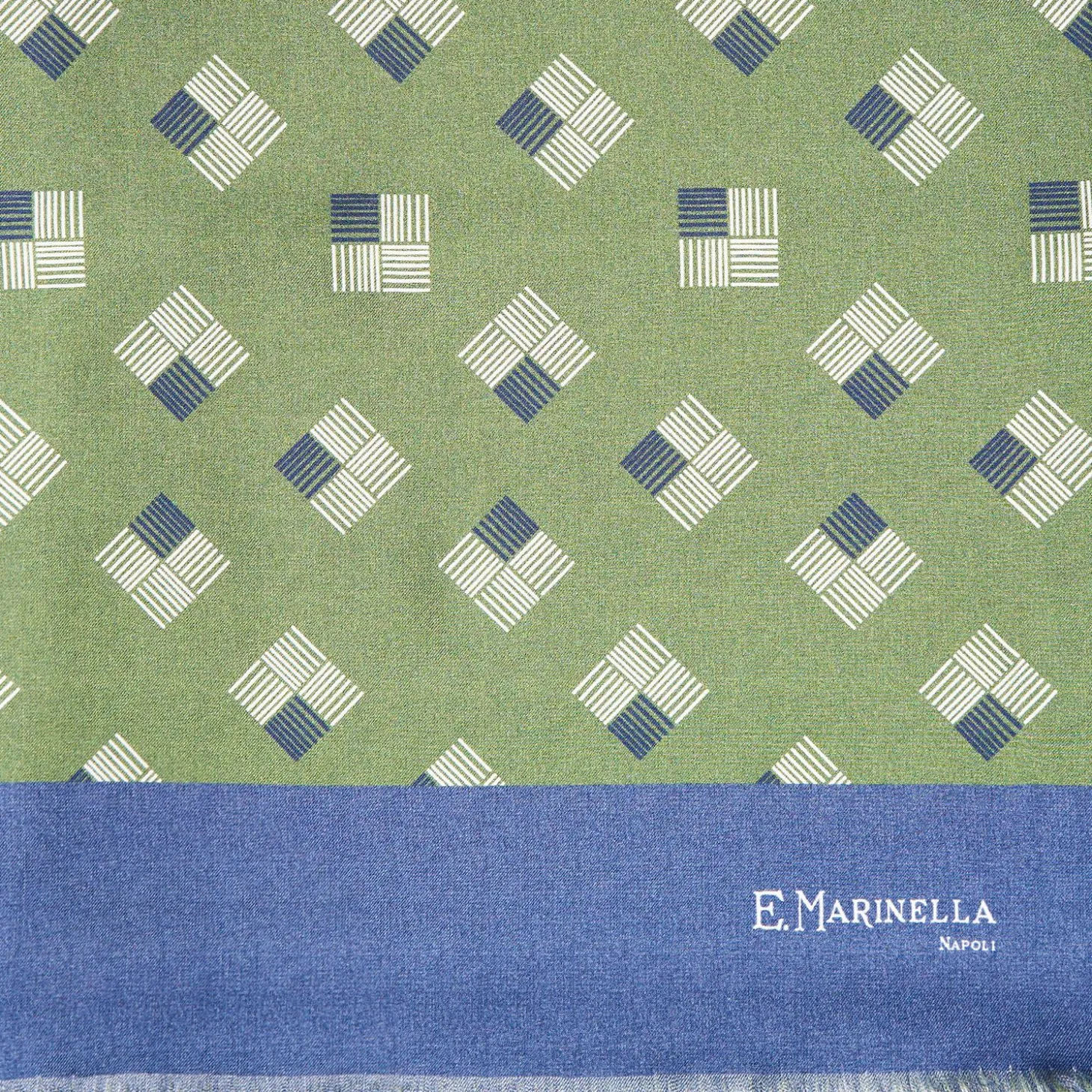 Green And Blue Double Silk Scarf