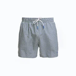 Green Baby Swim Shorts - Large Flower Pattern