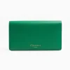 Green Big Wallet In Soft Leather