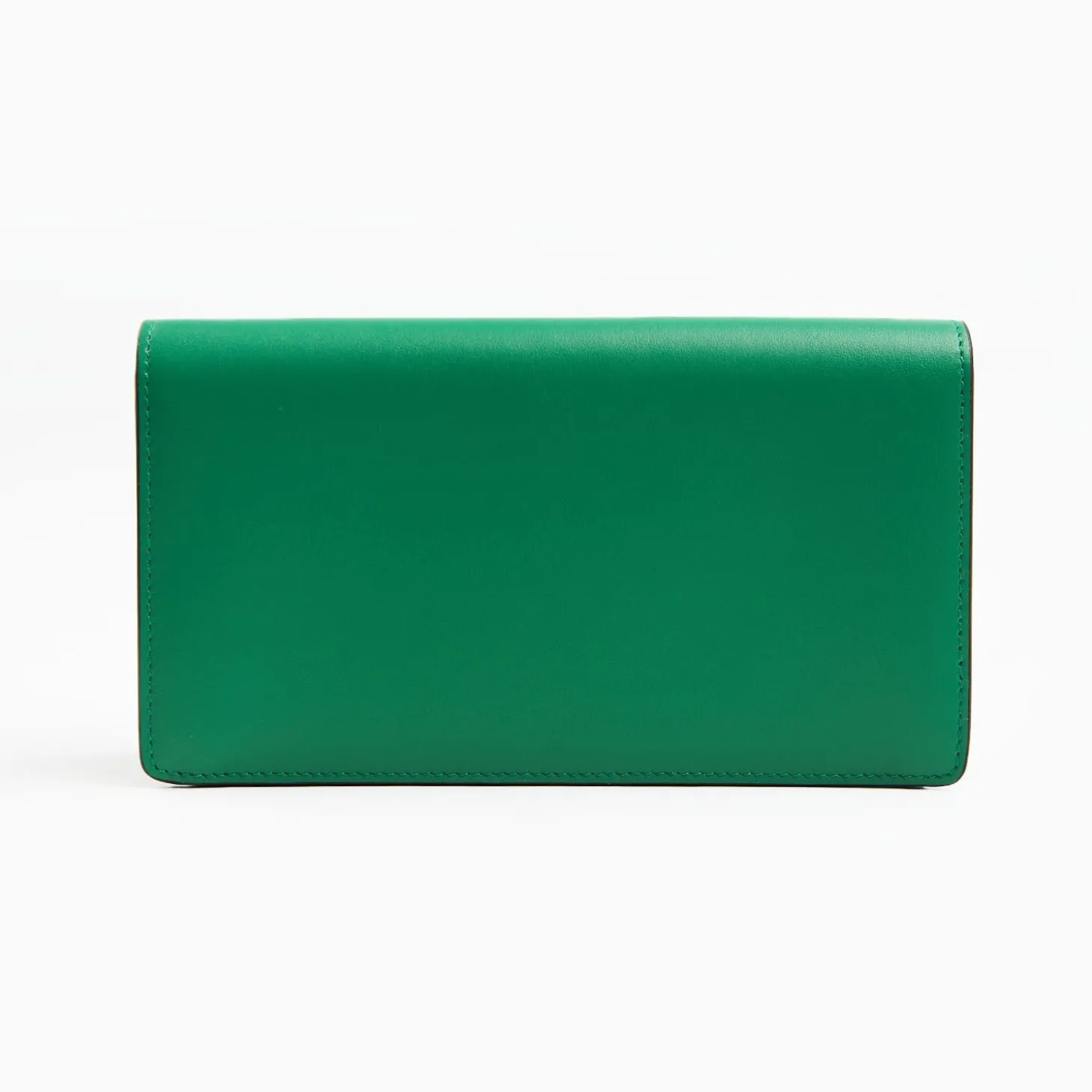 Green Big Wallet In Soft Leather