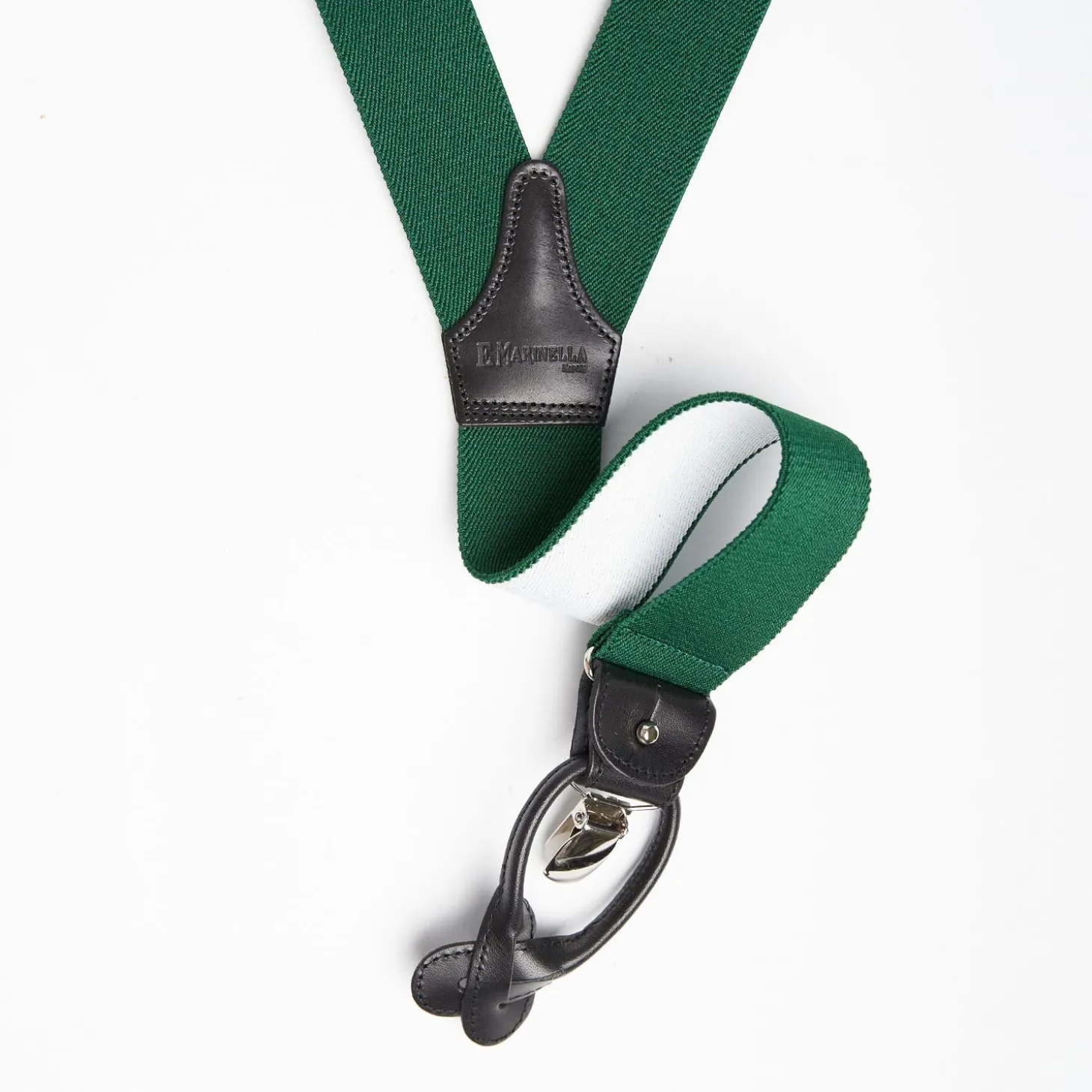 Green Plain Colour Braces