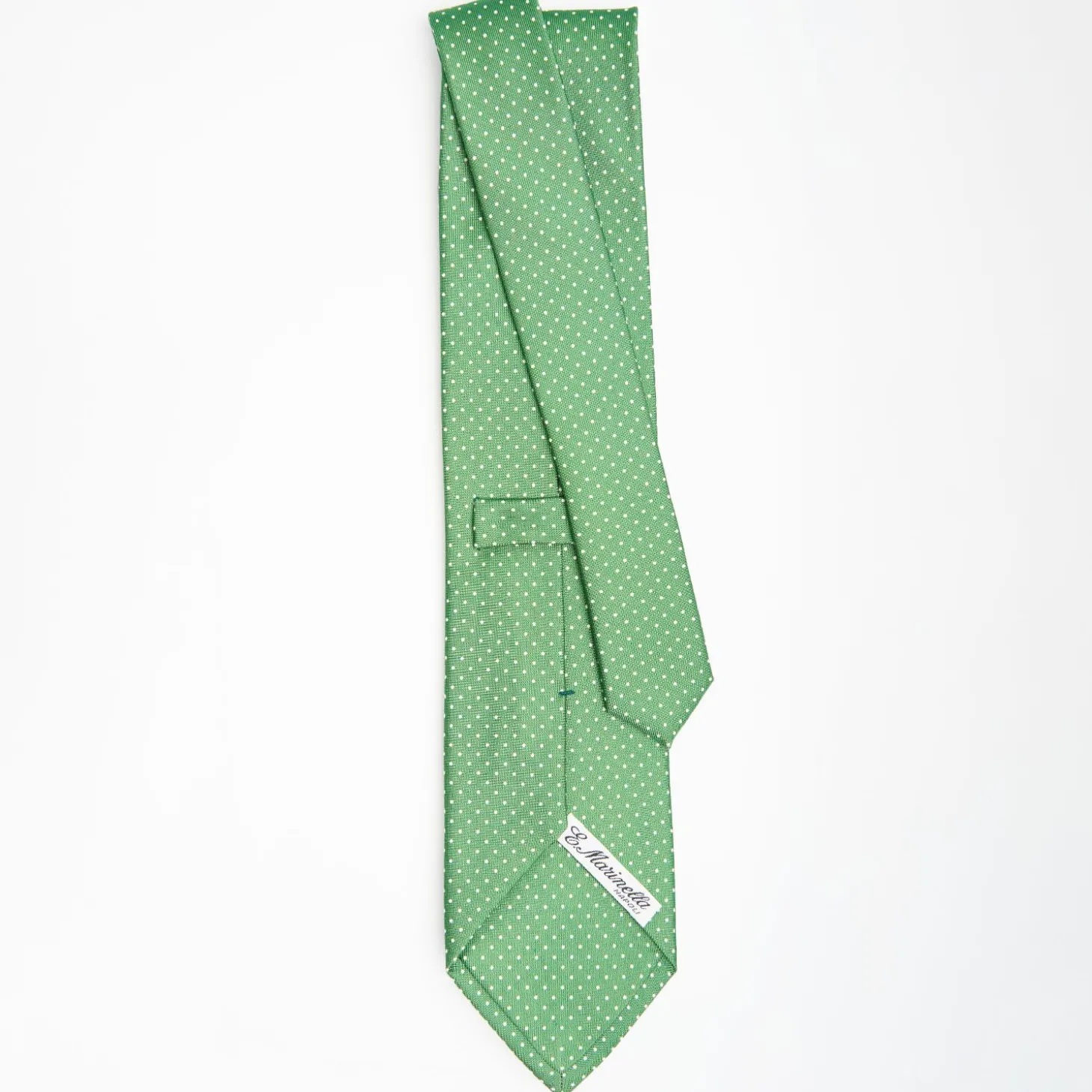 Green Sartorial Classic Silk Tie Polka Dot Pattern