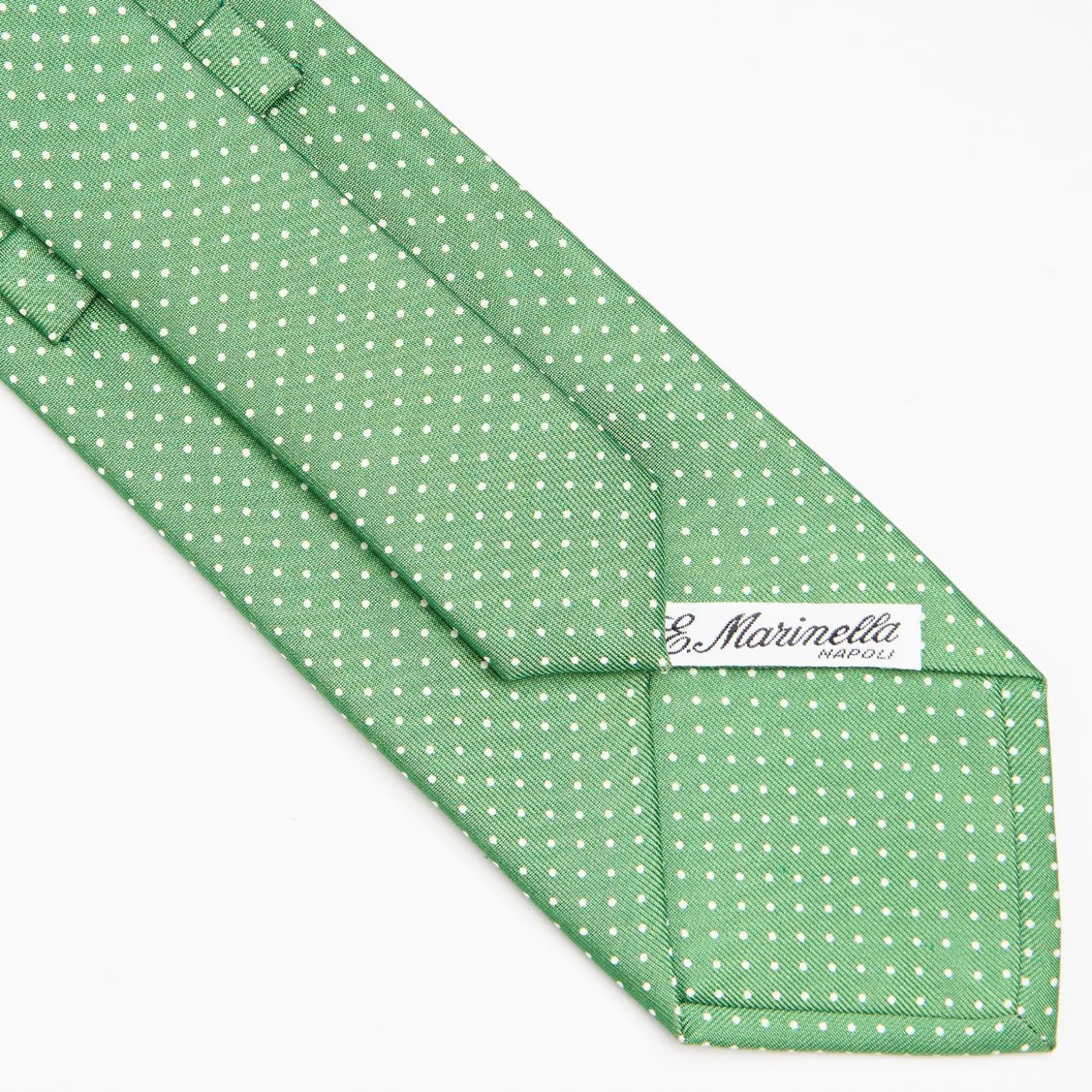 Green Sartorial Classic Silk Tie Polka Dot Pattern