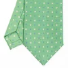 Green Sartorial Classic Silk Tie - Small Flower Designs