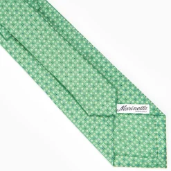Green Sartorial Classic Silk Tie - Small Flower Designs