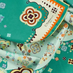 Green Silk Scarf 90 - World Of Archivio Flowers 1961