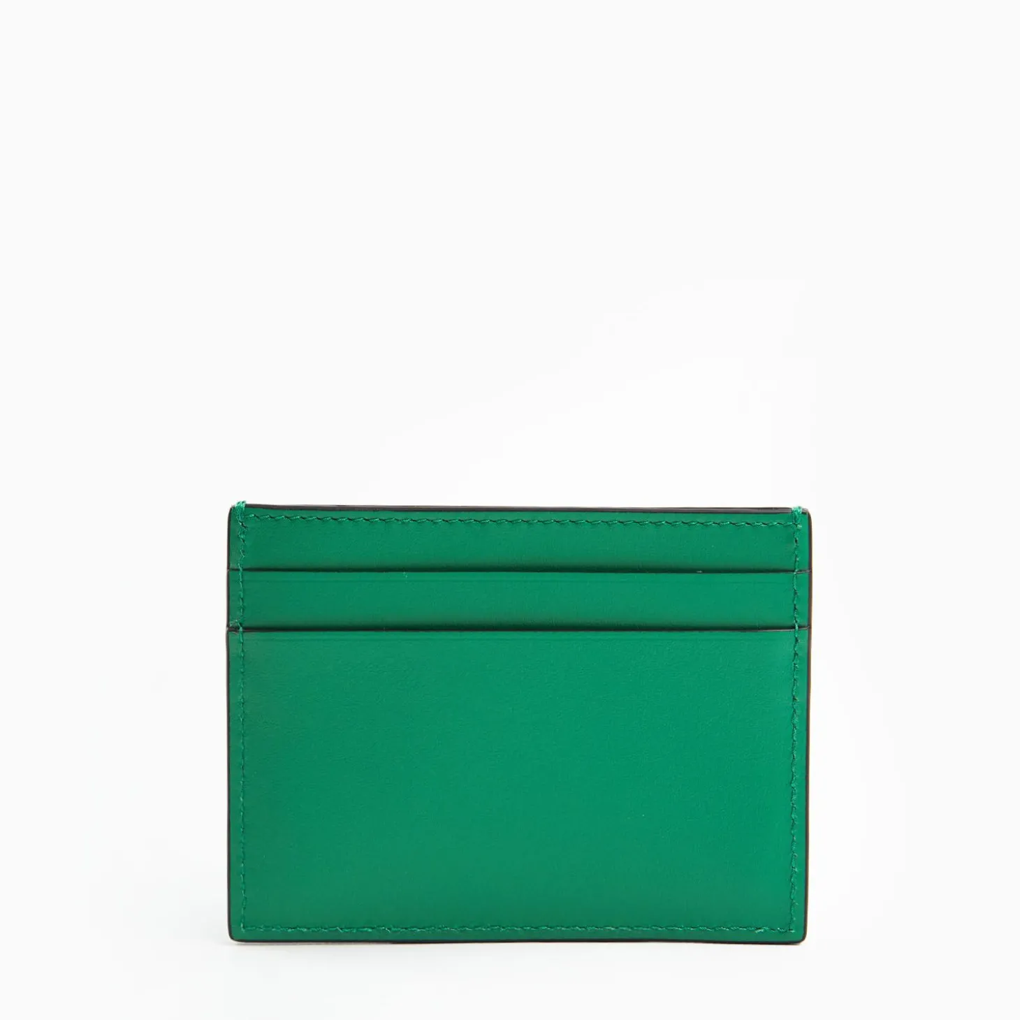 Green Small Credit Card Holder In Soft Leather