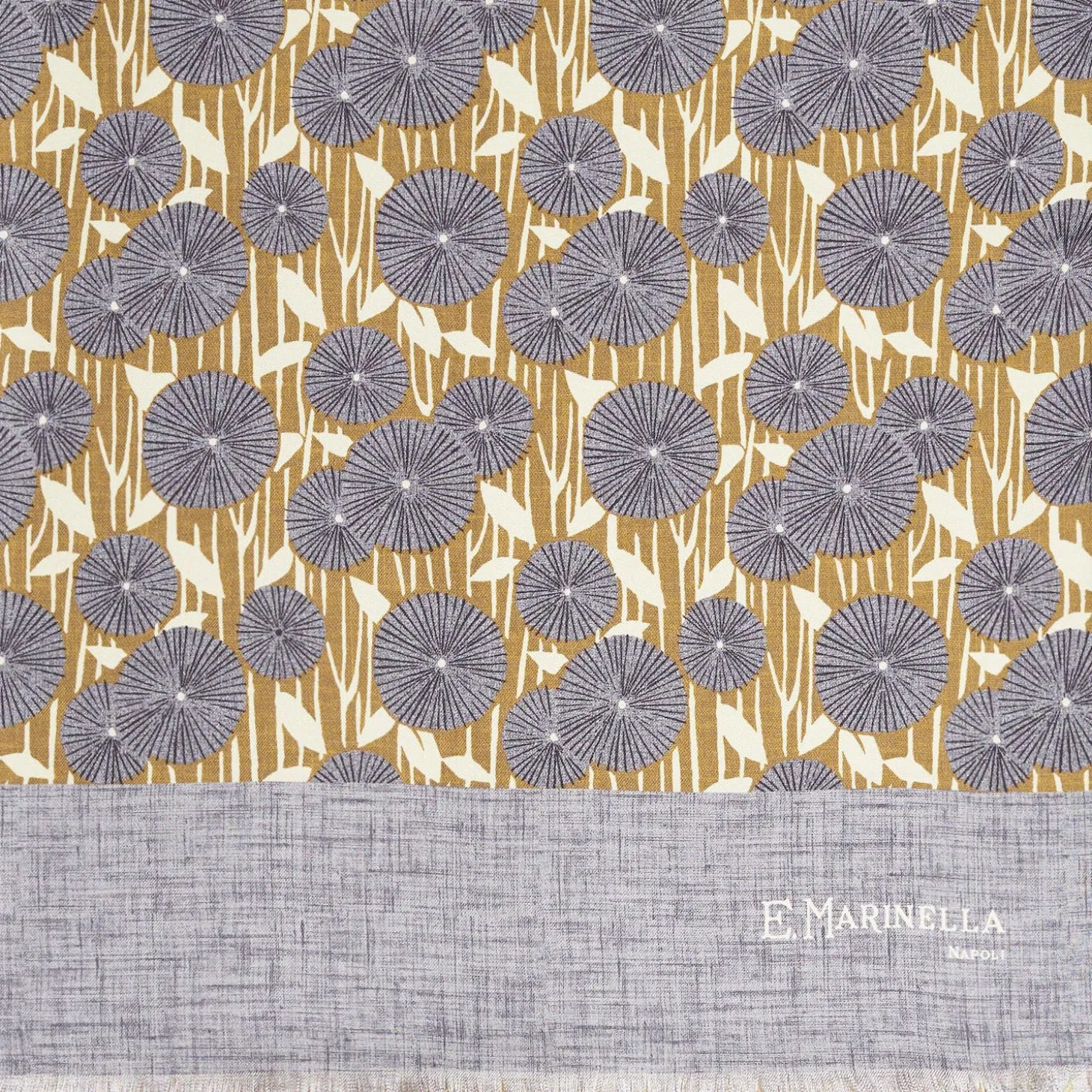 Grey And Beige Double Silk Scarf