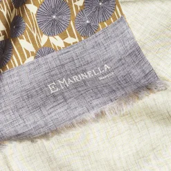 Grey And Beige Double Silk Scarf