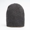 Grey And Light Brown Bicolor Cashmere Beanie