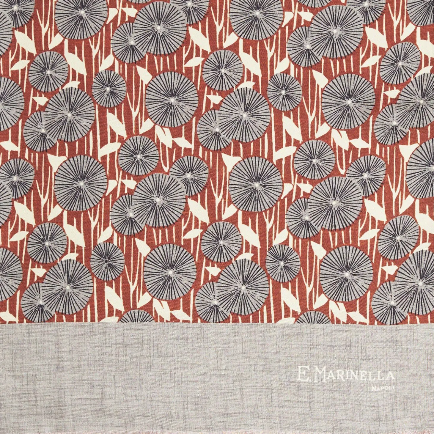 Grey And Light Brown Double Silk Scarf