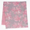 Grey And Pink Wool And Silk Scarf
