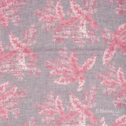 Grey And Pink Wool And Silk Scarf