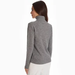 Grey Cashmere Turtleneck