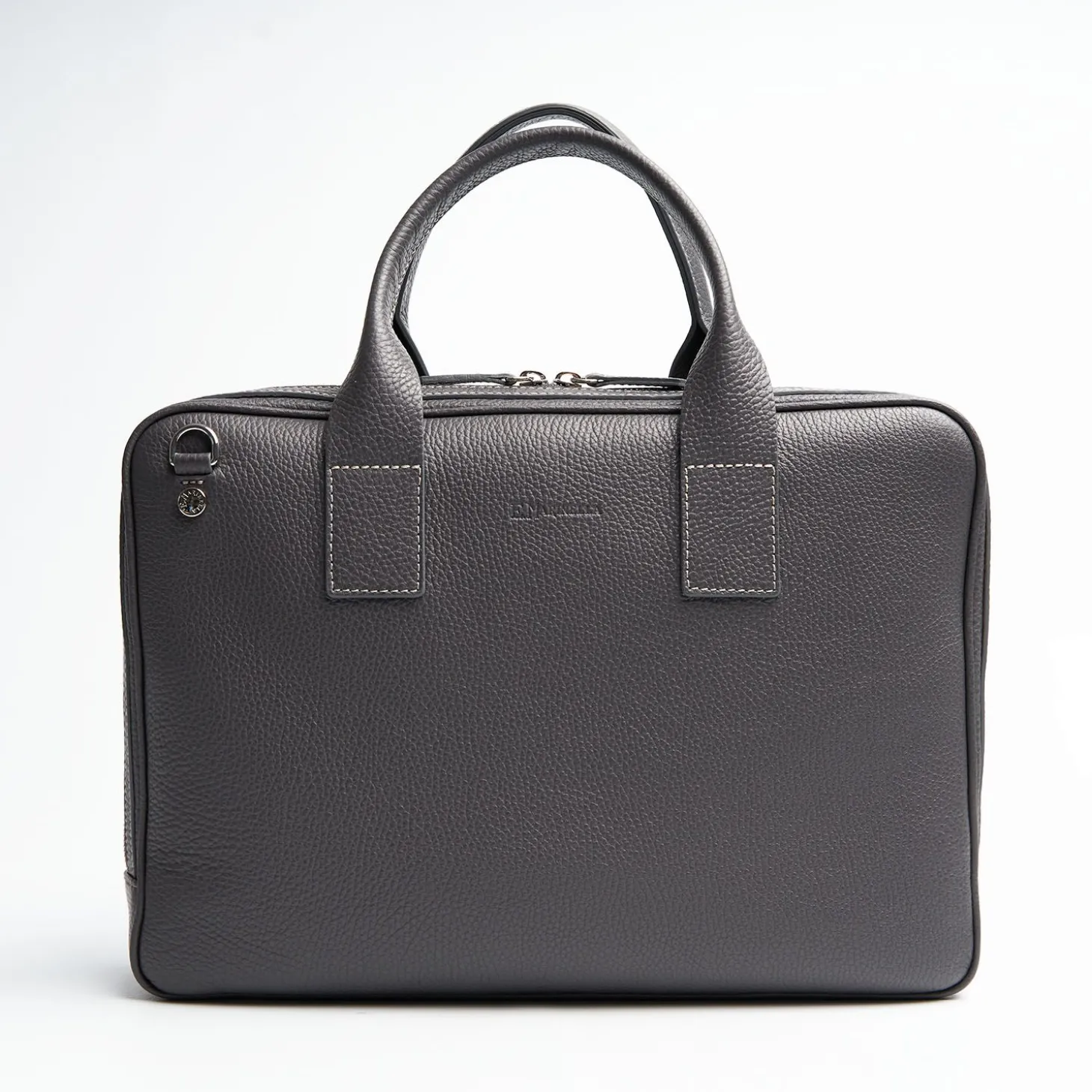 Grey Leather Briefcase