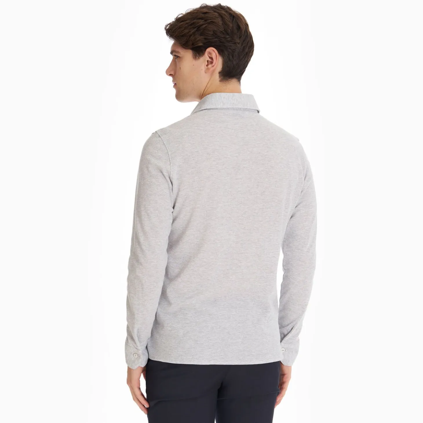 Grey Shirt In Cotton And Cashmere