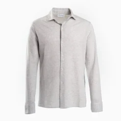 Grey Shirt In Cotton And Cashmere