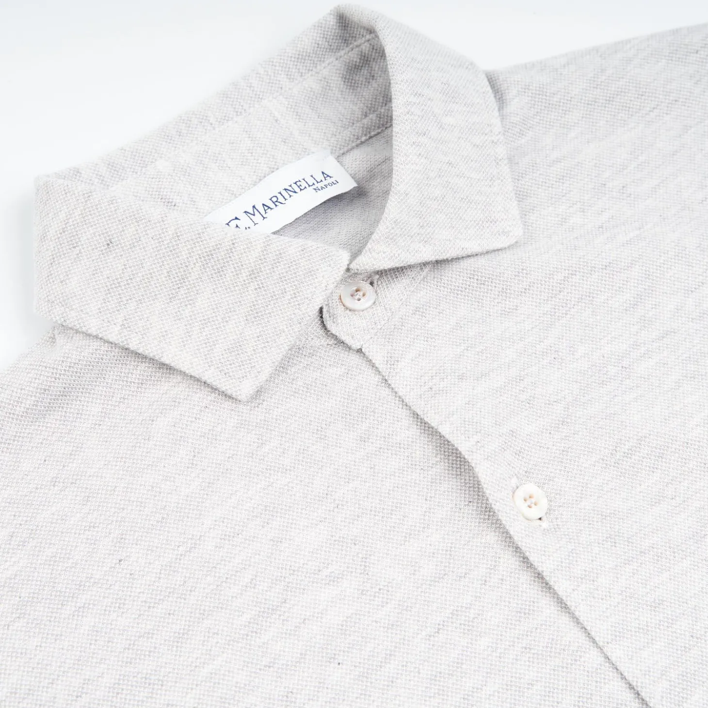 Grey Shirt In Cotton And Cashmere