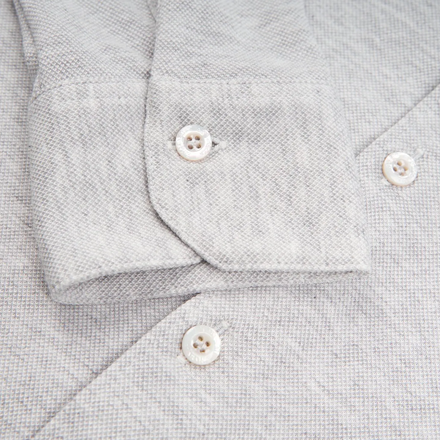Grey Shirt In Cotton And Cashmere