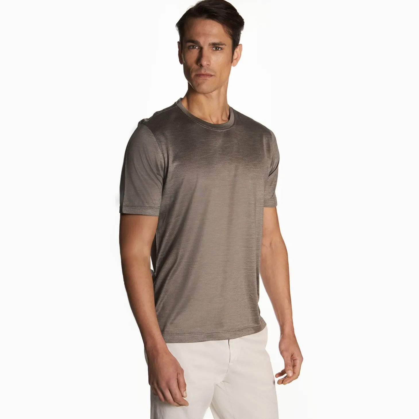 Grey Silk T-Shirt