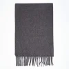 Grey Solid Wool Scarf