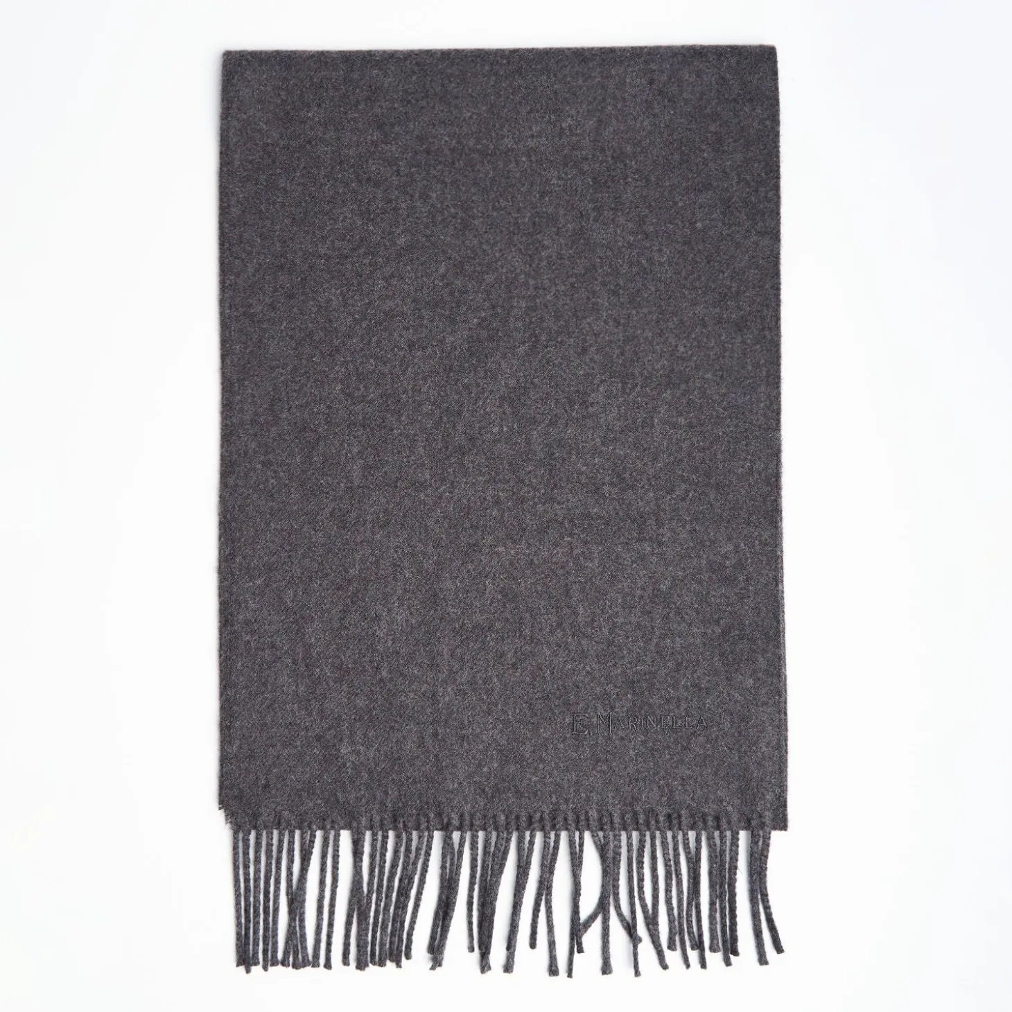 Grey Solid Wool Scarf