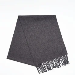 Grey Solid Wool Scarf