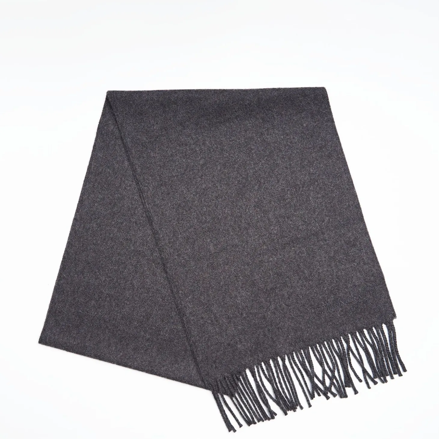 Grey Solid Wool Scarf