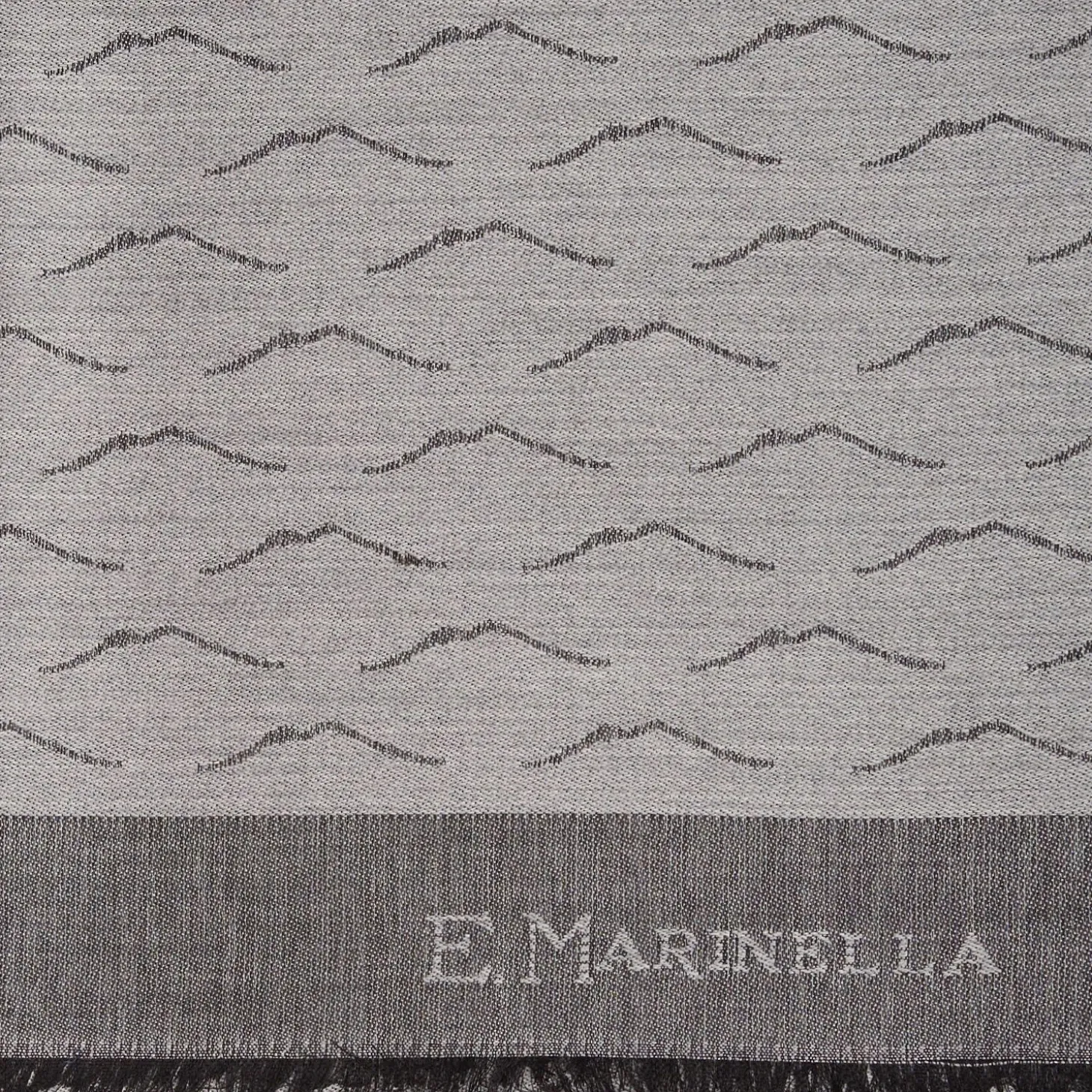 Grey Vesuvius Wool And Silk Scarf