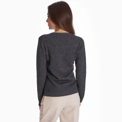 Grey Wool And Cashmere Crewneck